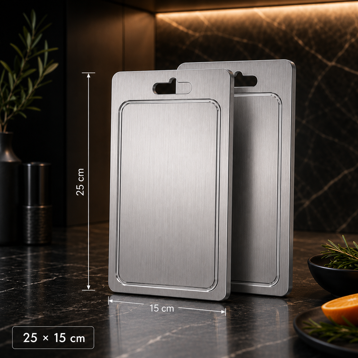 Stainless Steel Cutting Board – Hygienic and Non-Slip