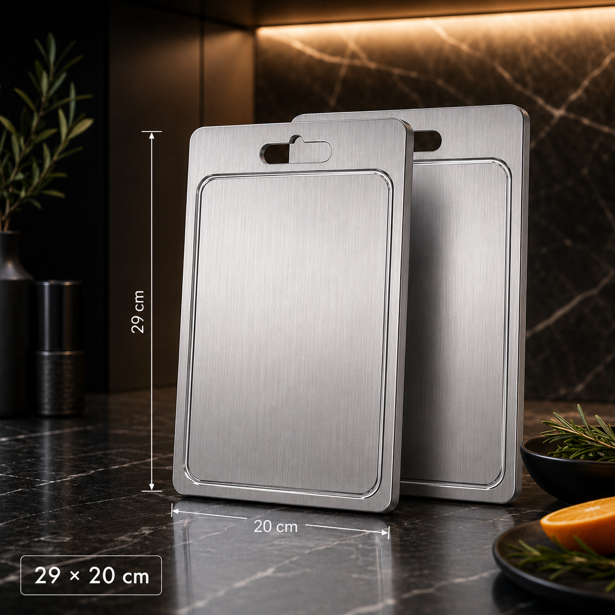 Stainless Steel Cutting Board – Hygienic and Non-Slip