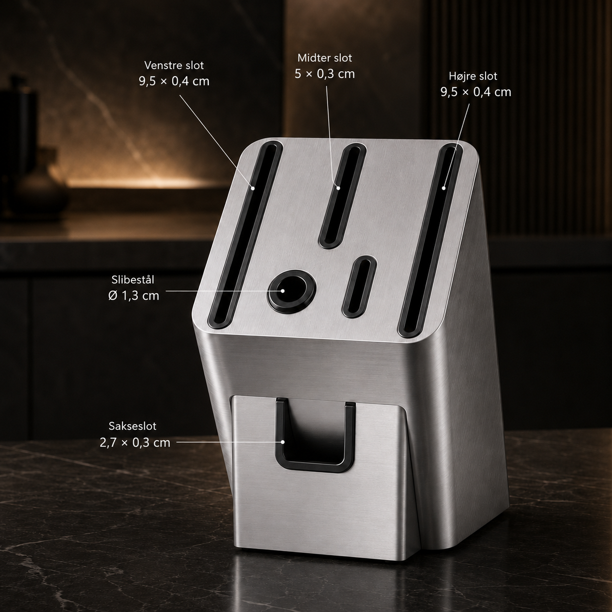 Stainless Steel Freestanding Knife Block Organizer