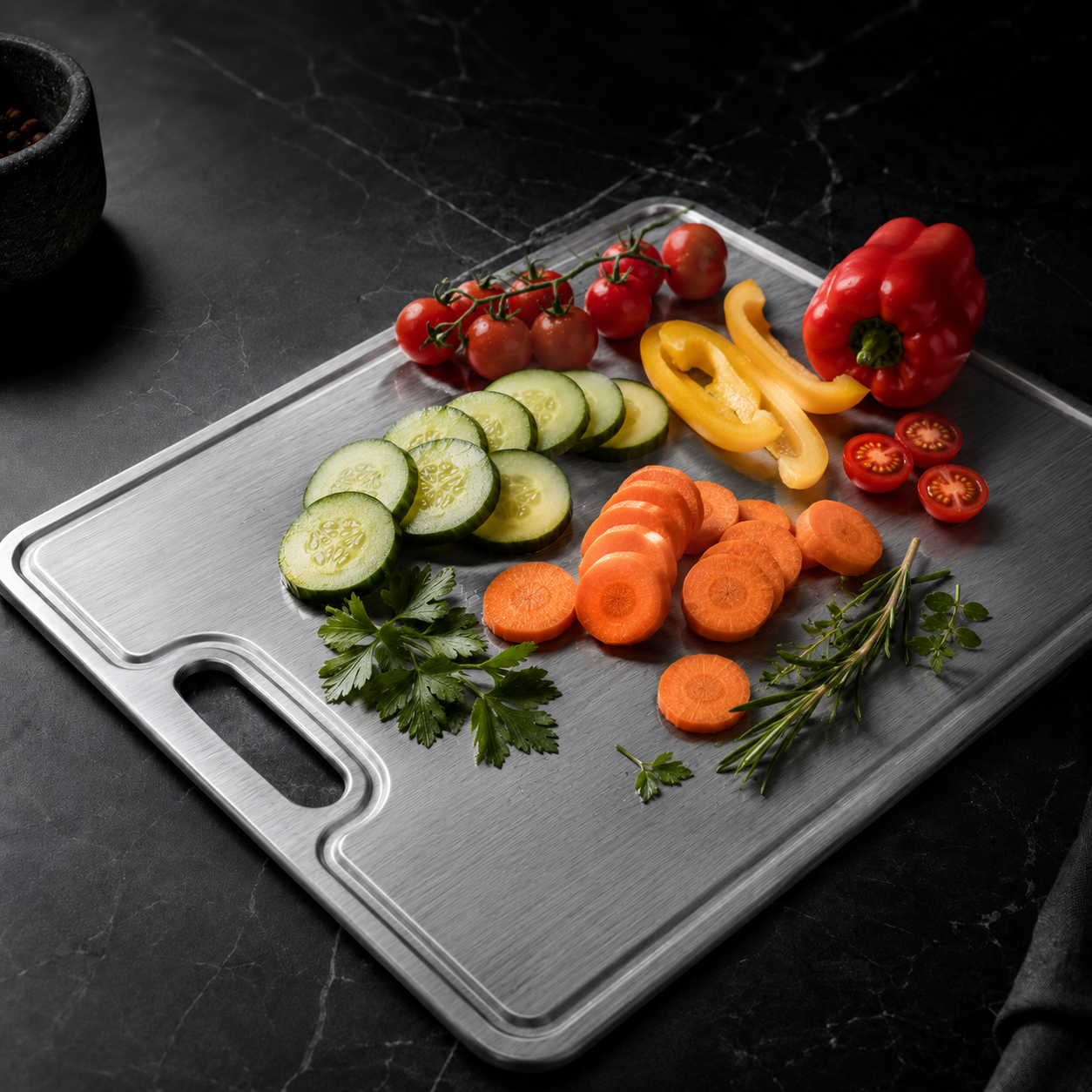 Stainless Steel Cutting Board – Hygienic and Non-Slip